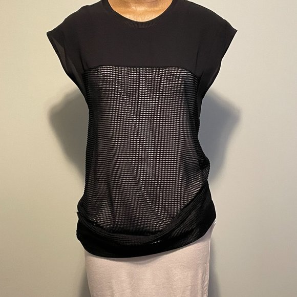 ZARA  mesh -  mini dress - black/white - size small - Picture 6 of 7